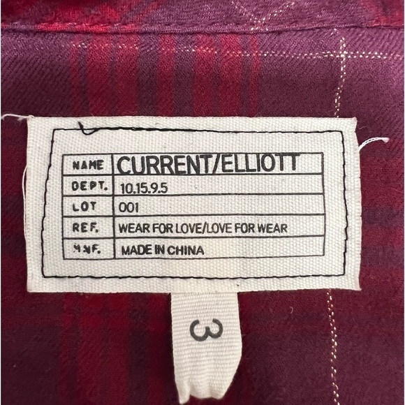 Current/Elliott Plaid Button Down. Excellent Condition. Size L - Picture 2 of 8